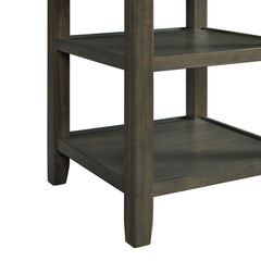 Amherst Grey Counter Table with Wood Leg - Ornate Home