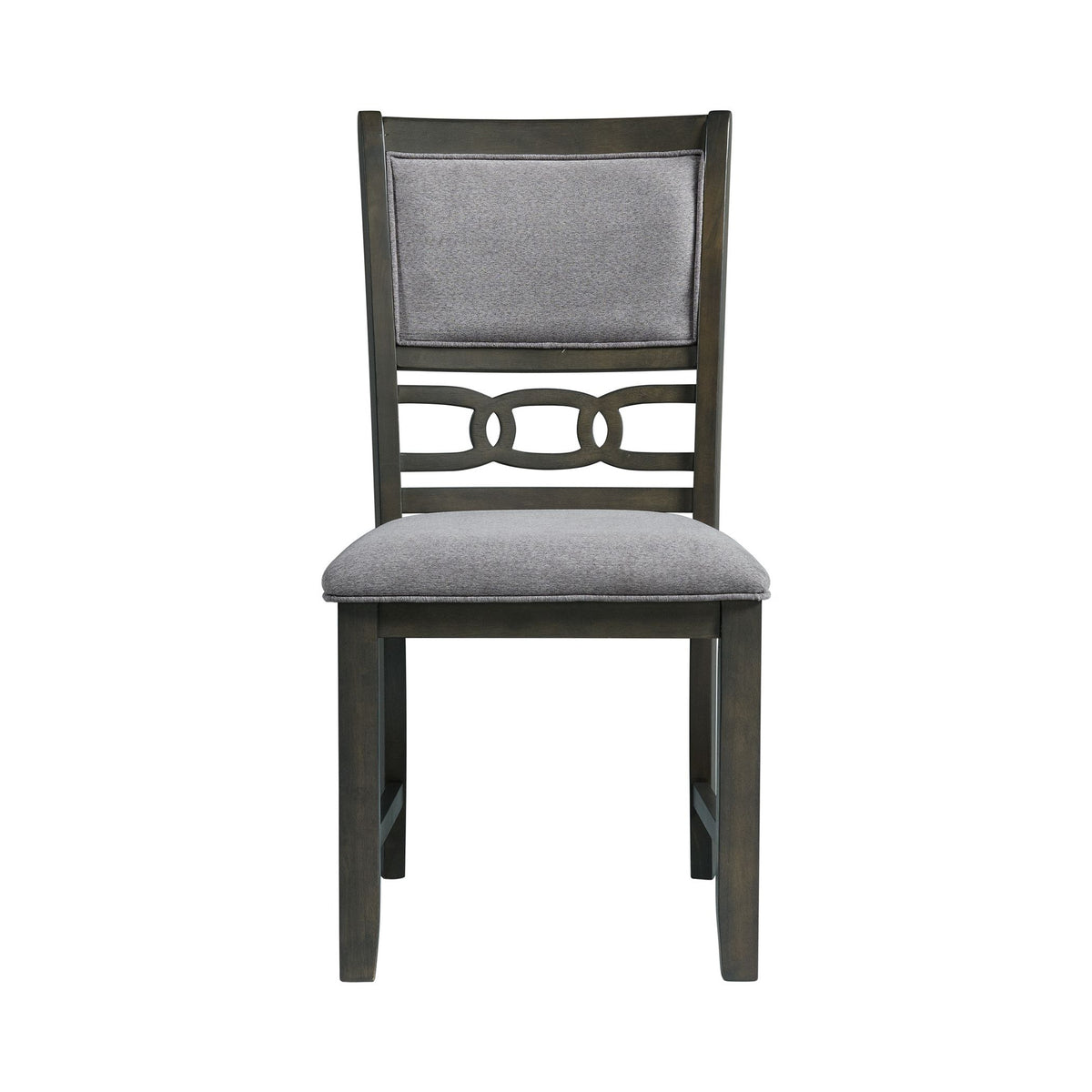 Amherst Grey Dining Side Chair with Fabric Cushion Side Stretcher (Set of 2) - Ornate Home