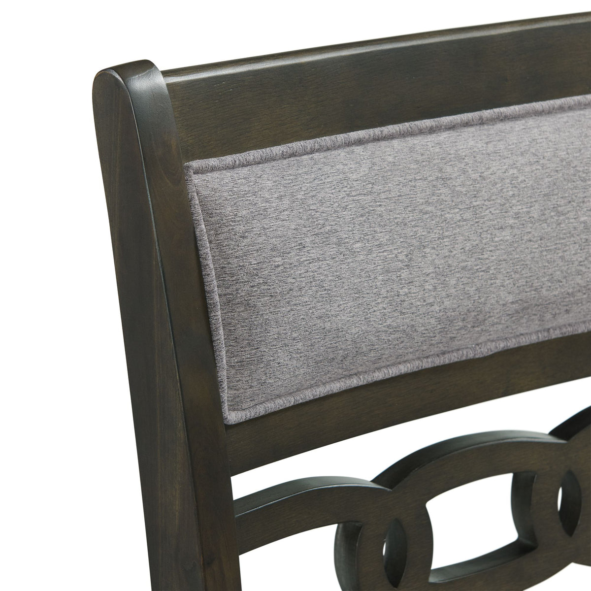 Amherst Grey Dining Side Chair with Fabric Cushion Side Stretcher (Set of 2) - Ornate Home