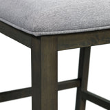 Amherst Grey Dining Side Chair with Fabric Cushion Side Stretcher (Set of 2) - Ornate Home
