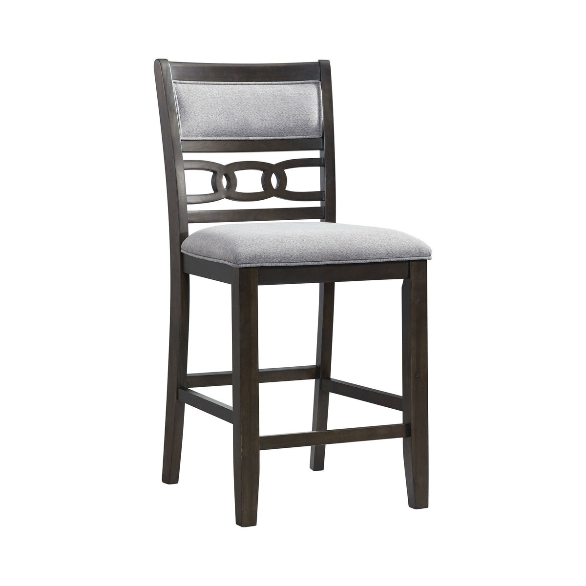 Amherst Walnut Counter Side Chair with Fabric Cushion (Set of 2) - Ornate Home