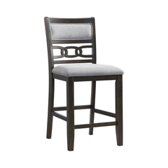 Amherst Walnut Counter Side Chair with Fabric Cushion (Set of 2) - Ornate Home