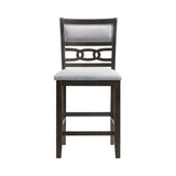 Amherst Walnut Counter Side Chair with Fabric Cushion (Set of 2) - Ornate Home