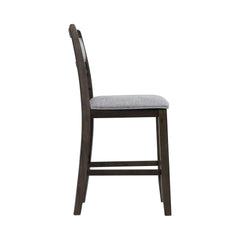 Amherst Walnut Counter Side Chair with Fabric Cushion (Set of 2) - Ornate Home