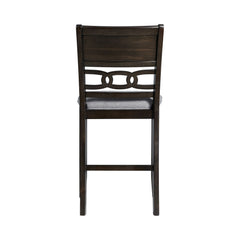 Amherst Walnut Counter Side Chair with Fabric Cushion (Set of 2) - Ornate Home