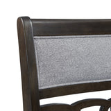 Amherst Walnut Counter Side Chair with Fabric Cushion (Set of 2) - Ornate Home