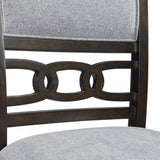 Amherst Walnut Counter Side Chair with Fabric Cushion (Set of 2) - Ornate Home