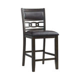 Amherst Walnut Counter Side Chair with PU Cushion (Set of 2) - Ornate Home