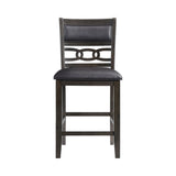 Amherst Walnut Counter Side Chair with PU Cushion (Set of 2) - Ornate Home