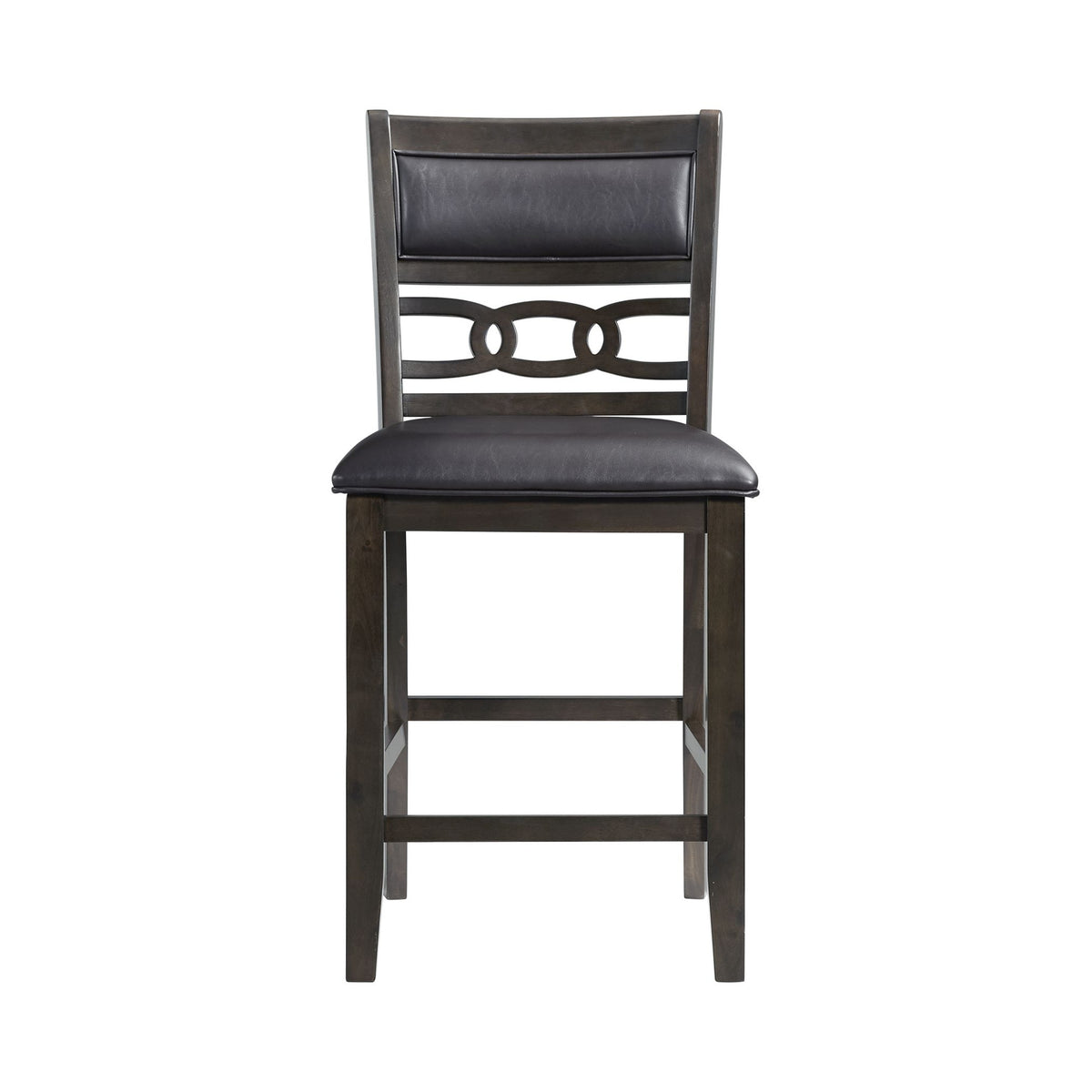 Amherst Walnut Counter Side Chair with PU Cushion (Set of 2) - Ornate Home