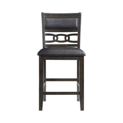 Amherst Walnut Counter Side Chair with PU Cushion (Set of 2) - Ornate Home