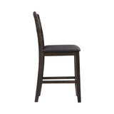 Amherst Walnut Counter Side Chair with PU Cushion (Set of 2) - Ornate Home