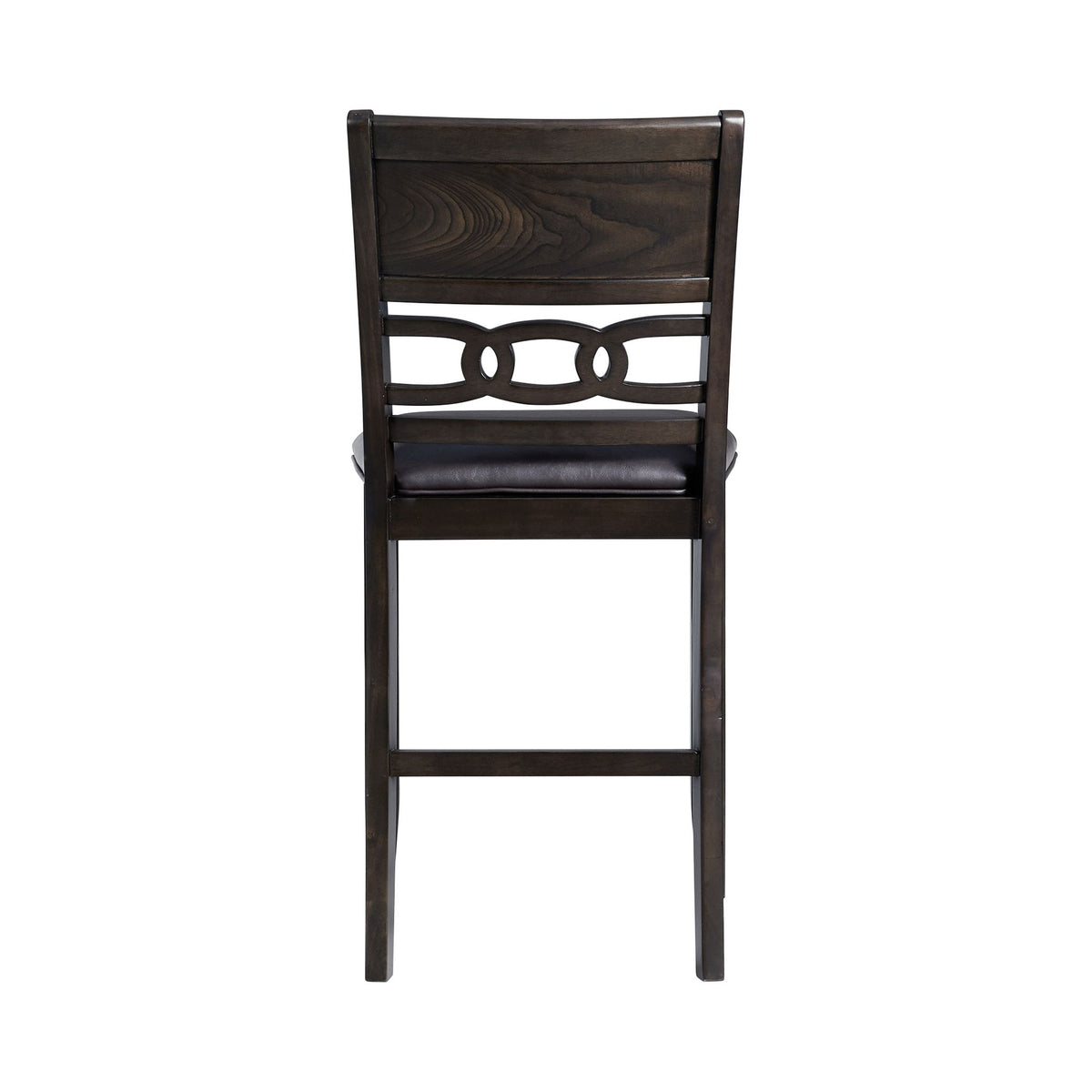 Amherst Walnut Counter Side Chair with PU Cushion (Set of 2) - Ornate Home