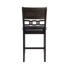Amherst Walnut Counter Side Chair with PU Cushion (Set of 2) - Ornate Home