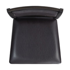 Amherst Walnut Counter Side Chair with PU Cushion (Set of 2) - Ornate Home