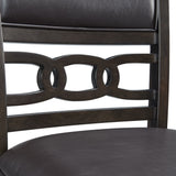 Amherst Walnut Counter Side Chair with PU Cushion (Set of 2) - Ornate Home