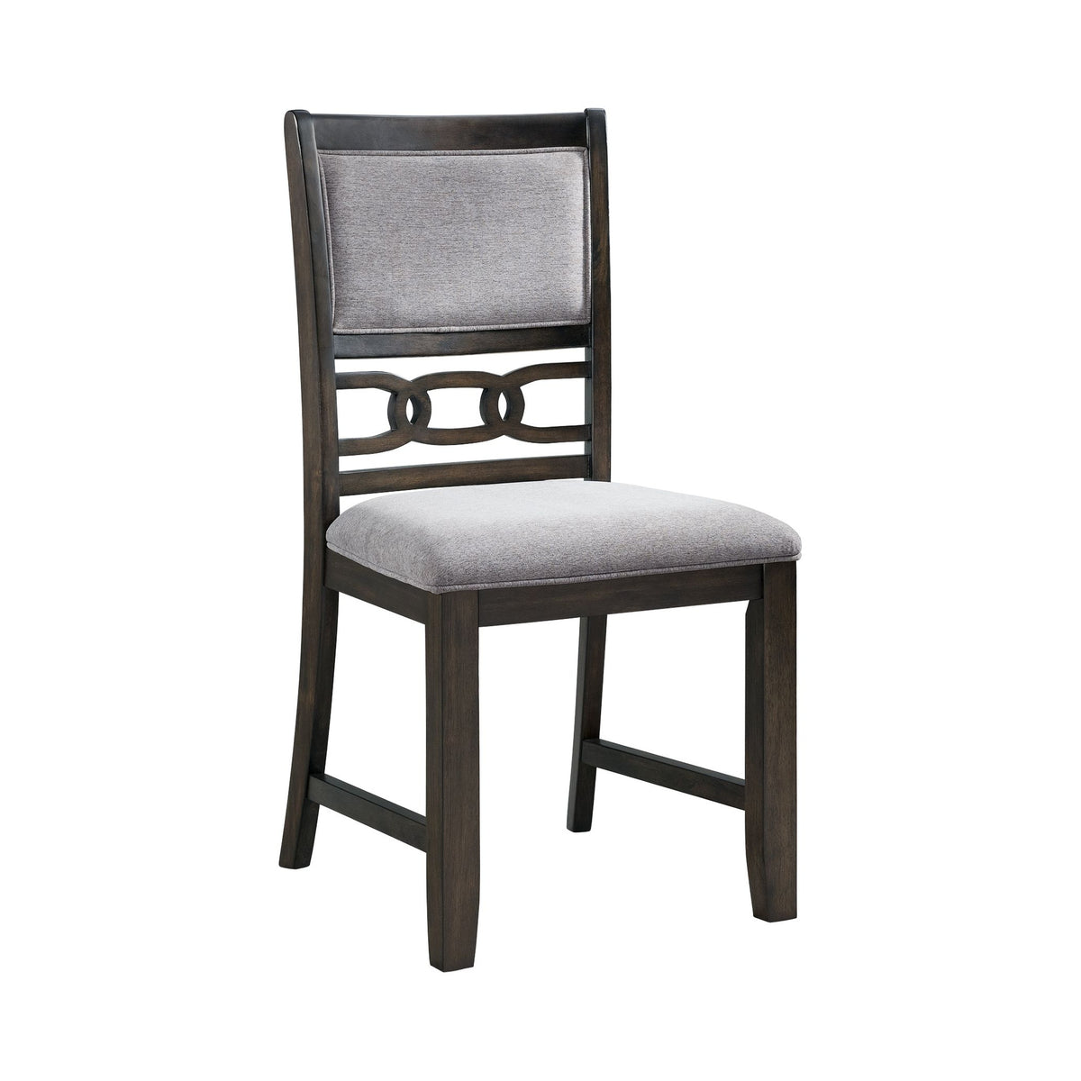 Amherst Walnut Dining Side Chair with Fabric Cushion (Set of 2) - Ornate Home