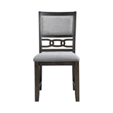Amherst Walnut Dining Side Chair with Fabric Cushion (Set of 2) - Ornate Home