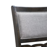 Amherst Walnut Dining Side Chair with Fabric Cushion (Set of 2) - Ornate Home
