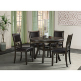 Amherst Walnut Dining Side Chair with PU Cushion Side Stretcher (Set of 2) - Ornate Home