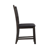 Amherst Walnut Dining Side Chair with PU Cushion Side Stretcher (Set of 2) - Ornate Home