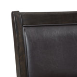 Amherst Walnut Dining Side Chair with PU Cushion Side Stretcher (Set of 2) - Ornate Home