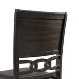 Amherst Walnut Dining Side Chair with PU Cushion Side Stretcher (Set of 2) - Ornate Home