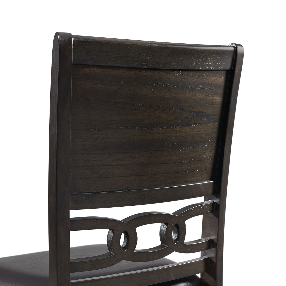Amherst Walnut Dining Side Chair with PU Cushion Side Stretcher (Set of 2) - Ornate Home