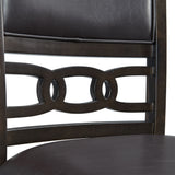 Amherst Walnut Dining Side Chair with PU Cushion Side Stretcher (Set of 2) - Ornate Home