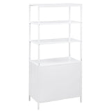 Amherst White 3-shelf Accent Cabinet - Ornate Home