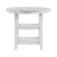 Amherst White Counter Table with Wood Leg - Ornate Home