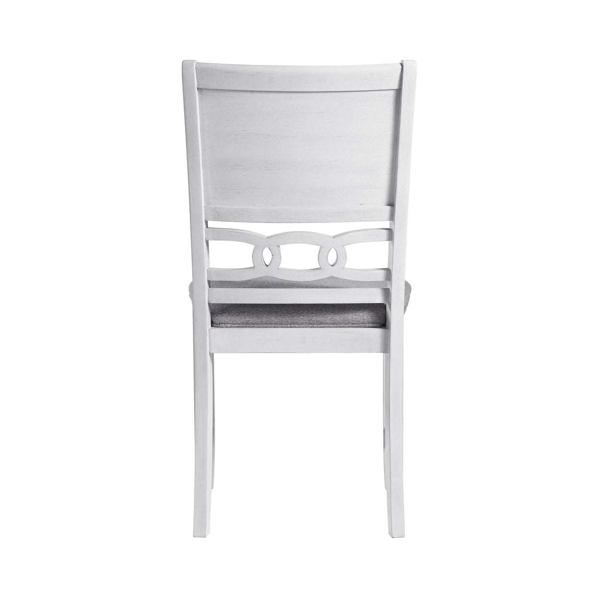 Amherst White Dining Side Chair with Fabric Cushion Side Stretcher (Set of 2) - Ornate Home