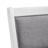 Amherst White Dining Side Chair with Fabric Cushion Side Stretcher (Set of 2) - Ornate Home