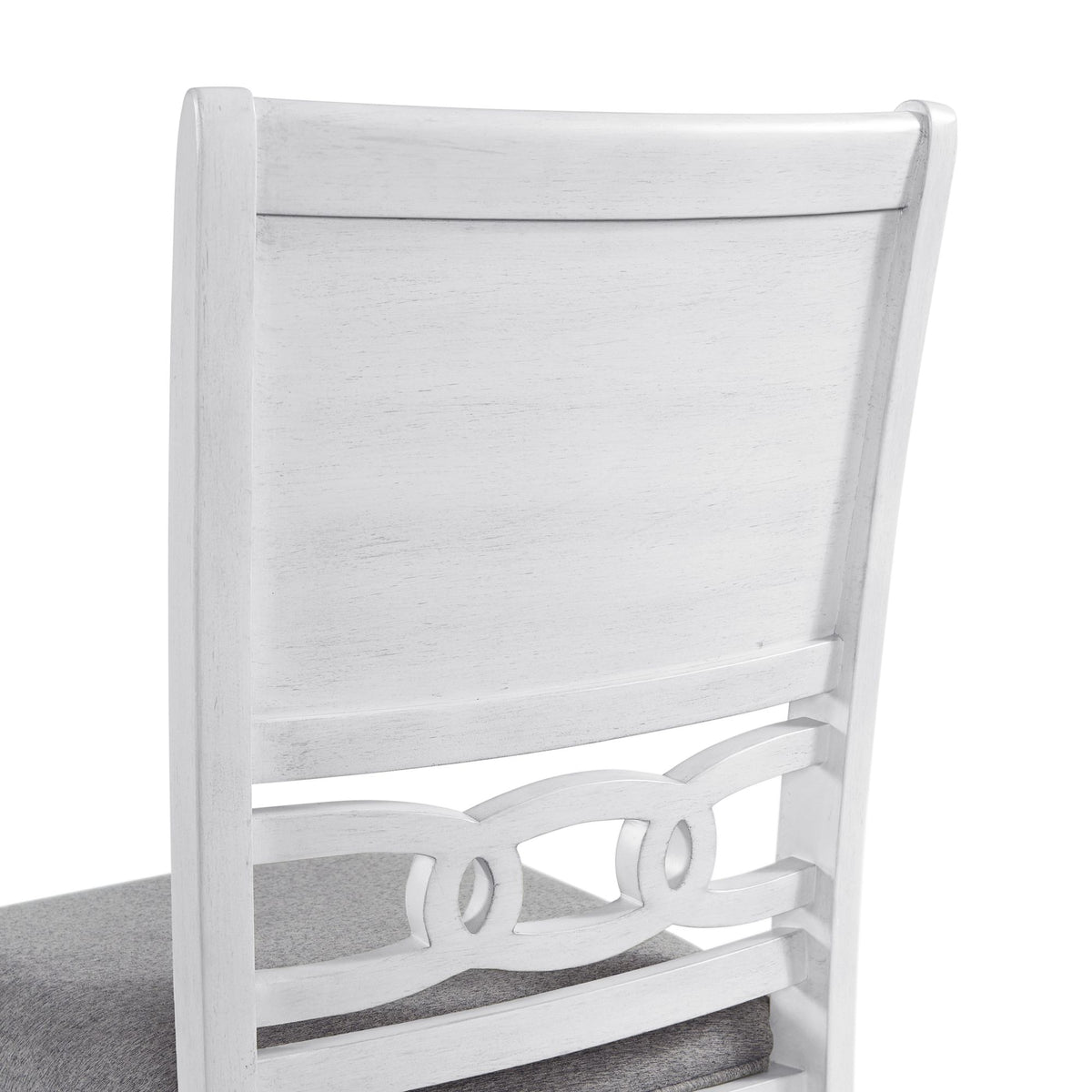 Amherst White Dining Side Chair with Fabric Cushion Side Stretcher (Set of 2) - Ornate Home