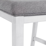 Amherst White Dining Side Chair with Fabric Cushion Side Stretcher (Set of 2) - Ornate Home