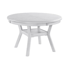 Amherst White Dining Table with Wood Leg - Ornate Home