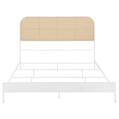 Amherst White Radio Weave Eastern King Bed - Ornate Home