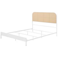 Amherst White Radio Weave Eastern King Bed - Ornate Home