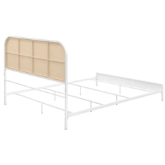 Amherst White Radio Weave Eastern King Bed - Ornate Home