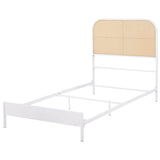 Amherst White Radio Weave Twin Bed - Ornate Home
