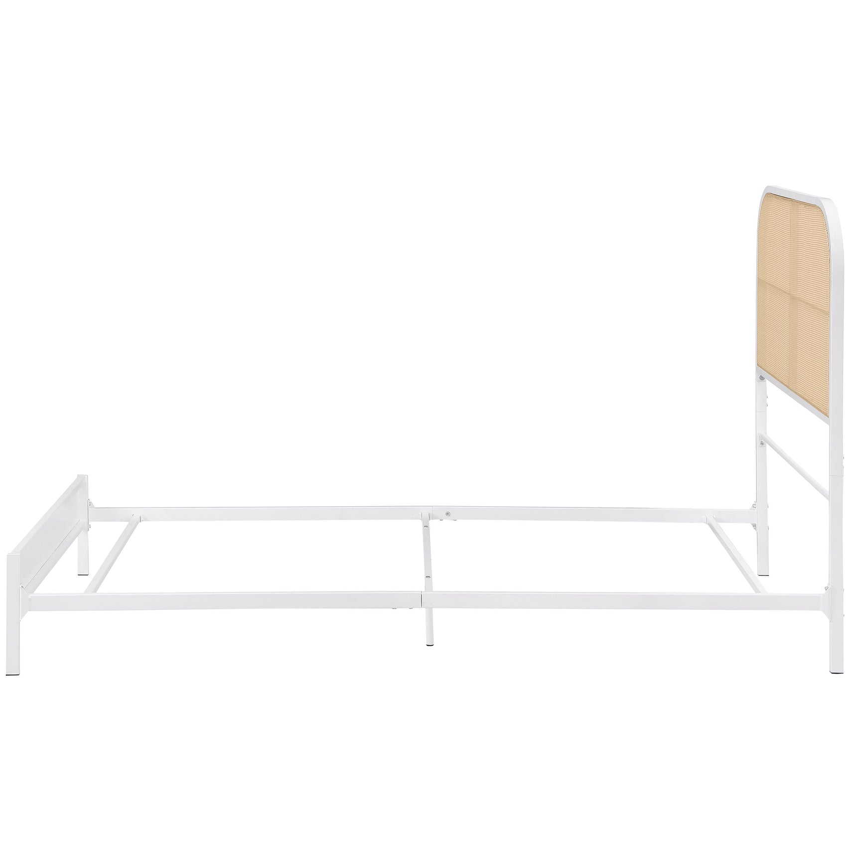 Amherst White Radio Weave Twin Bed - Ornate Home