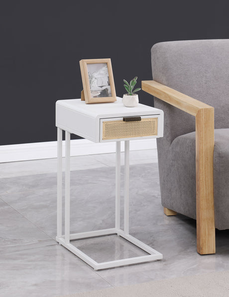 Amherst White Side Table - Ornate Home