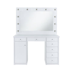 Amia White Vanity Set with Lightbulbs - Ornate Home