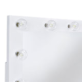 Amia White Vanity Set with Lightbulbs - Ornate Home