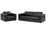 Amiata Black Sofa and Oversized Chair (Online Special Price) - Ornate Home