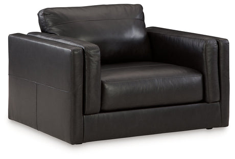 Amiata Black Sofa and Oversized Chair - Ornate Home