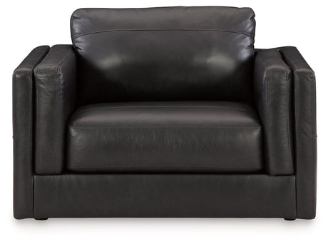Amiata Black Sofa and Oversized Chair - Ornate Home