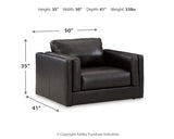 Amiata Black Sofa and Oversized Chair - Ornate Home