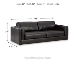 Amiata Black Sofa and Oversized Chair - Ornate Home