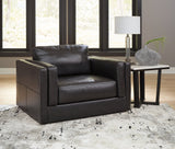 Amiata Black Sofa and Oversized Chair - Ornate Home